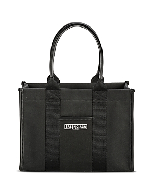 Balenciaga Top Handle Shopper Tote Bag In Noir/silver