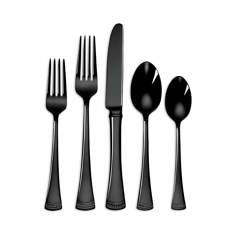Lenox Portola 20-piece Black Mirror Flatware Set In Black