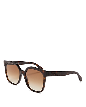 Fendi Lettering Square Gradient Sunglasses, 55mm