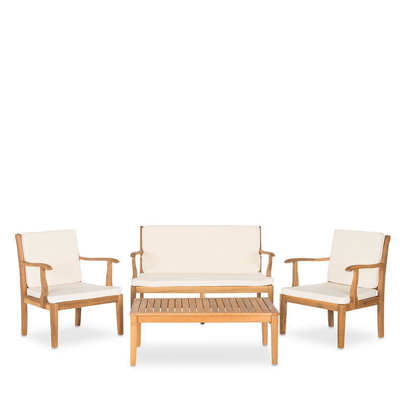 Safavieh 4pc Montclair Outdoor Living Set In Natural/beige