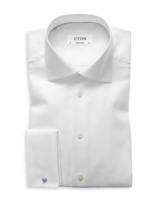Contemporary Fit Diagonal Weave Dress Shirt