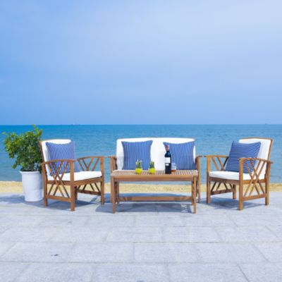 Fontana 4-Piece Outdoor Living Set with Accent Pillows