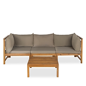 Safavieh Lynwood Outdoor Sectional In Natural/taupe