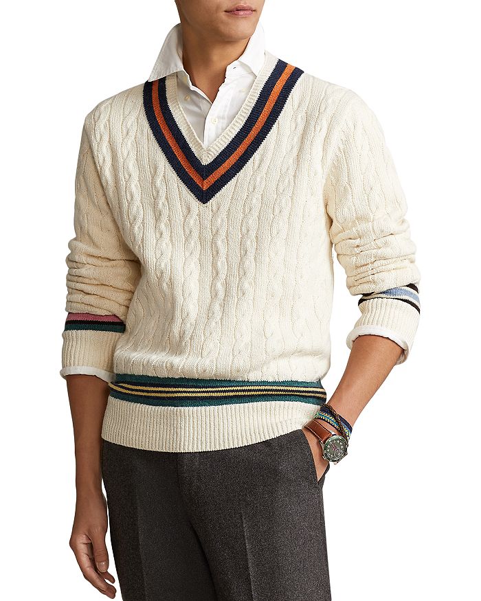 Polo Ralph Lauren Suede Elbow Patch Brushed Knittedwool Sweater in