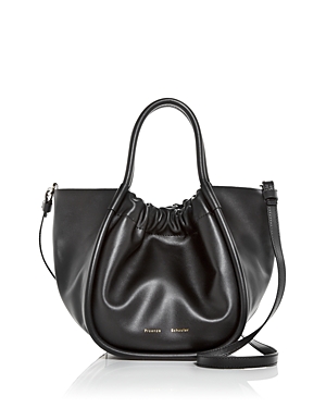 Proenza Schouler Ruched Top Handle Tote Bag In Black