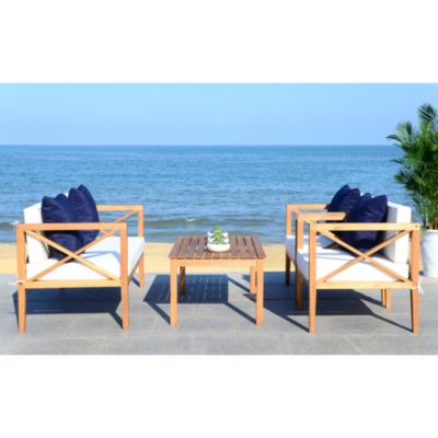 Nunzia 4 Piece Outdoor Living Set with Accent Pillows