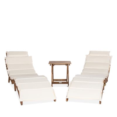 Safavieh - Pacifica 3 Piece Outdoor Lounge Set