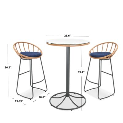 Lersa 3 Piece Outdoor Lounger Set