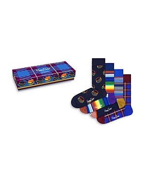 Happy Socks Navy Socks Gift Box, Set of 4