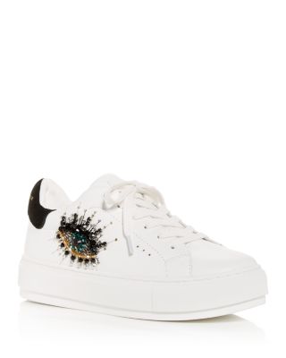 KURT GEIGER LONDON - Women's Laney Eye Embellished Platform Low Top Sneakers