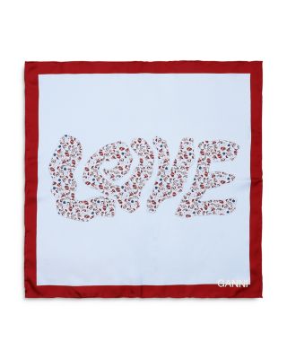 GANNI - Love Silk Twill Scarf