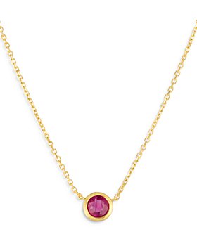 Bloomingdale's - Ruby Round Bezel Pendant Necklace in 14K Yellow Gold, 16" - 100% Exclusive