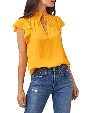 1.state Flutter Sleeve Top In Autumn Gold