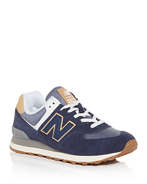 New Balance Men's Classic 574 Low Top Sneakers In Navy