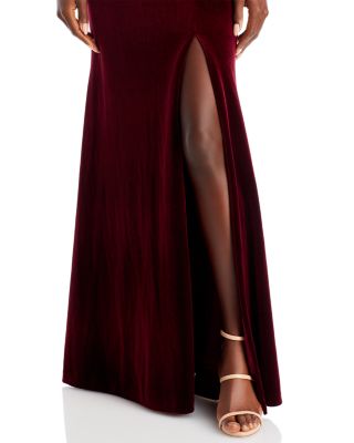 Strapless Velvet Gown - Exclusive
