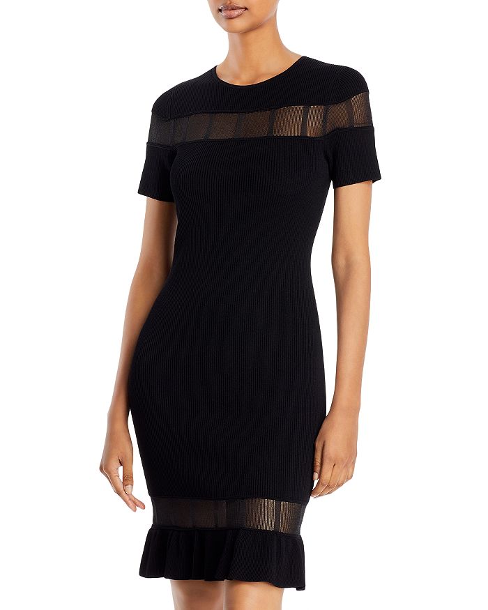 MILLY Sheer Inset Dress Bloomingdale s
