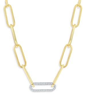 Bloomingdale's Diamond Paperclip Necklace In 14k White & Yellow Gold, 1.45 Ct. T.w. - 100% Exclusive In Gold/white