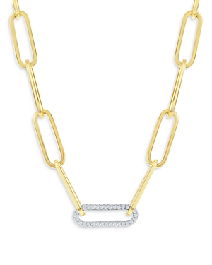 Bloomingdale's Diamond Paperclip Necklace In 14k White & Yellow Gold, 1.45 Ct. T. W. - Exclusive In Gold/white