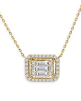 Bloomingdale's - Diamond Mosaic Pendant Necklace in 14K Yellow Gold, 0.75 ct. t.w. - 100% Exclusive