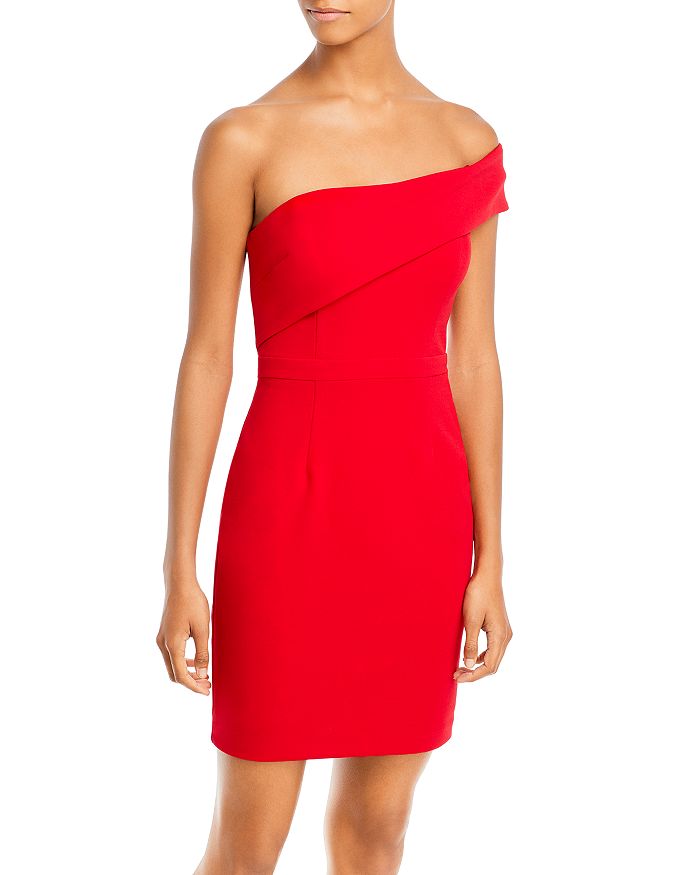 One Shoulder Scuba Crepe Dress Bloomingdales Women Clothing Dresses Work Dresses 100% Exclusive 