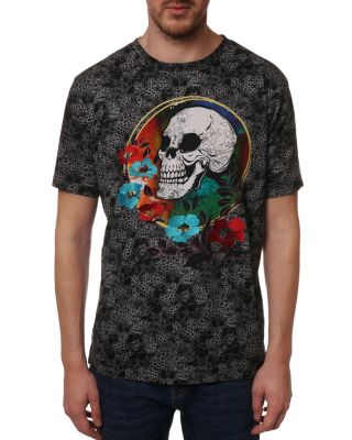 Robert Graham - Sinful Cotton Floral Embroidered Skull Graphic Tee