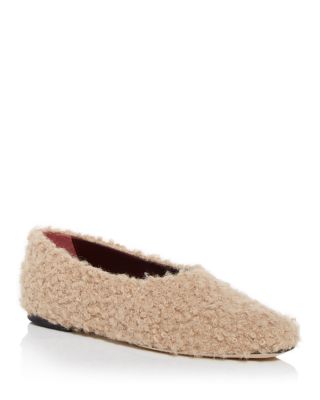 【新品・未使用】STAUD FLUFF BALLET FLAT STAUD Women's Fluff Faux Shearling Ballet Flats | Bloomingdale's