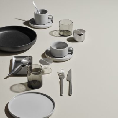 Pilar Coffee Cups with Saucers, Set of 2