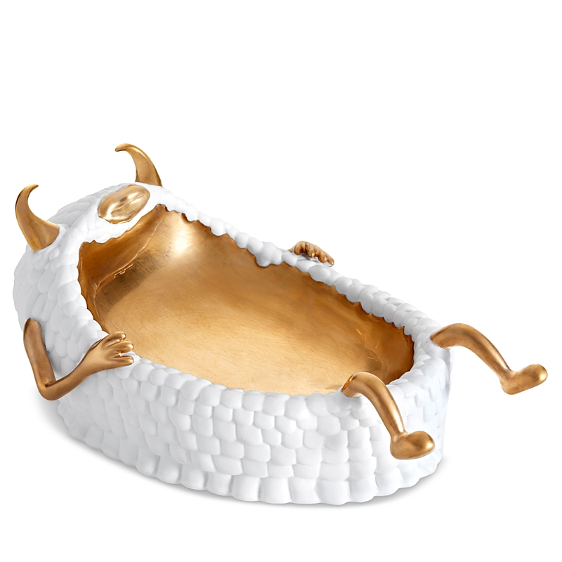 L'objet X Haas Brothers White Lazy Susan Bowl In White