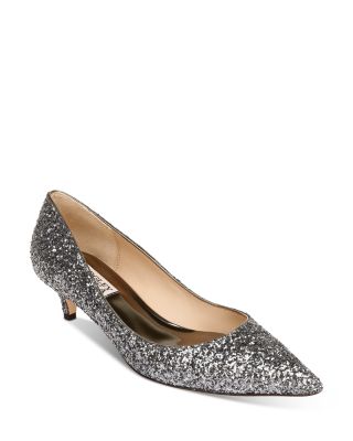 pewter kitten heels