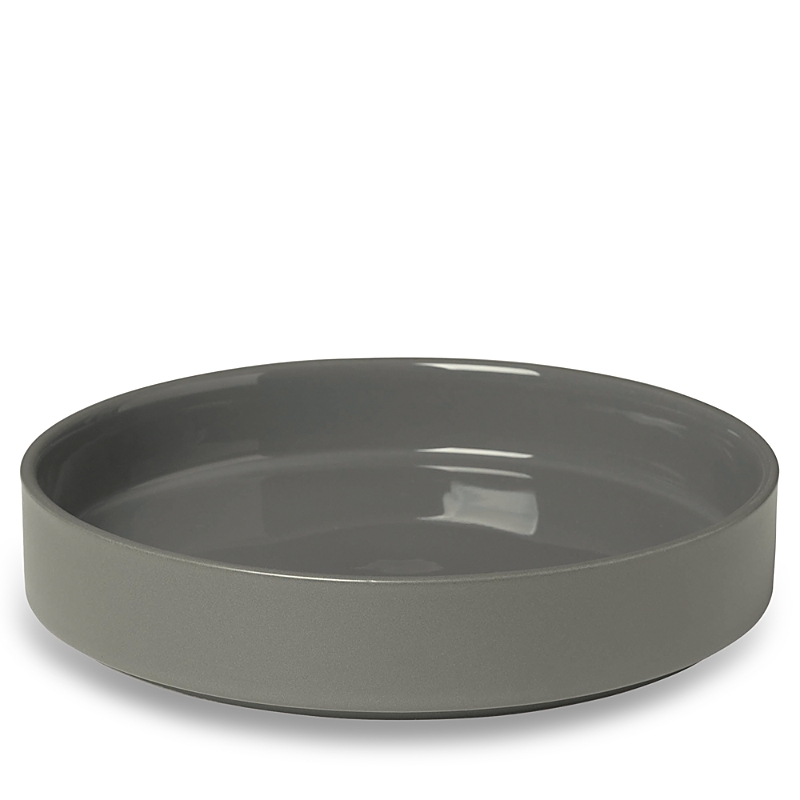 Blomus Pilar Deep Dessert Plates, Set Of 4 In Pewter
