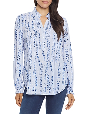Nydj Printed Pleated Tunic In Addison Fresco