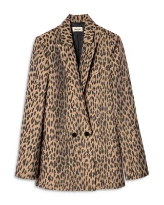 Zadig & Voltaire Visko Leopard Print Jacket | Bloomingdale's