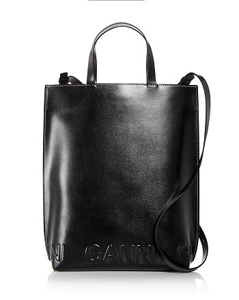 GANNI Banner Recycled Leather Medium Tote | Bloomingdale's