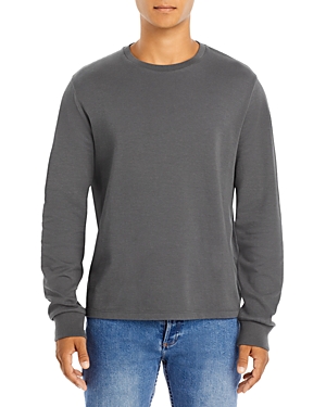 Frame Duo Fold Long Sleeve Crewneck Tee In Cement Gray