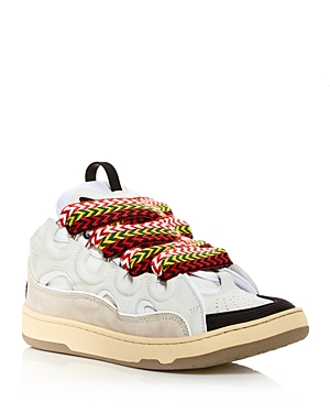 Lanvin Leather Sneakers With Unique Lacing System In Multi