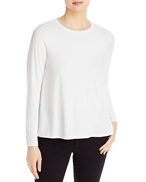 Shop Eileen Fisher Long Sleeve Tee In White