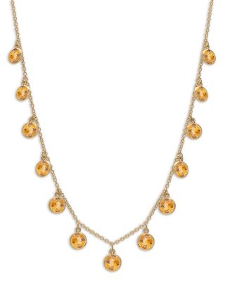 citrine statement necklace