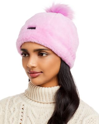 ugg faux fur beanie with pom