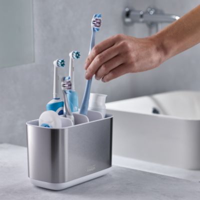 EasyStore™ Steel Large Toothbrush Holder