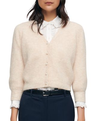Mohair cardigan with pearl buttons | Smart Closet
