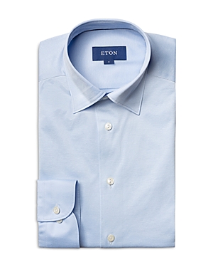 Eton Contemporary Fit Jersey Knit Shirt In Light Blue