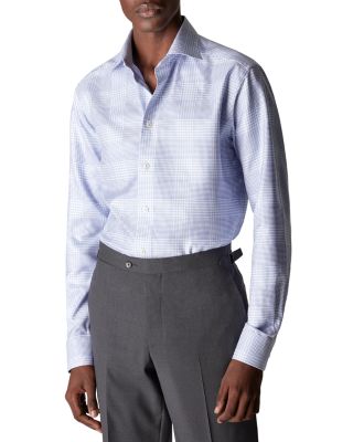Eton Cotton Textured Twill Check 