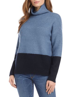 Karen Kane Color Blocked Turtleneck Sweater | Bloomingdale's