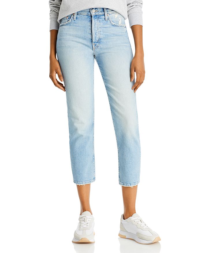 MOTHER The Tomcat High Rise Cropped Straight Jeans in Bless You ...