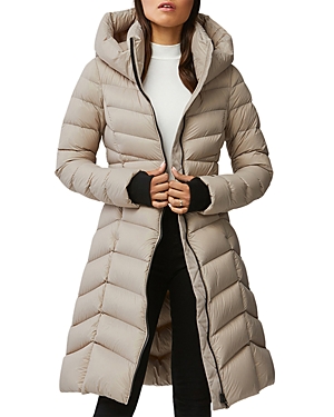 Soia & Kyo Lita Sustainable Lightweight Long Down Coat In Fawn