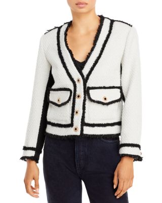 AQUA AQUA Boucle Contrast Trim Jacket 