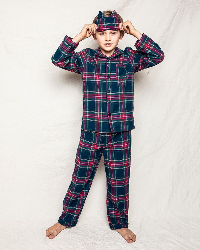 Petite Plume Baby's, Little Kid's & Kid's Windsor Tartan 2-piece Pajama Set In Navy