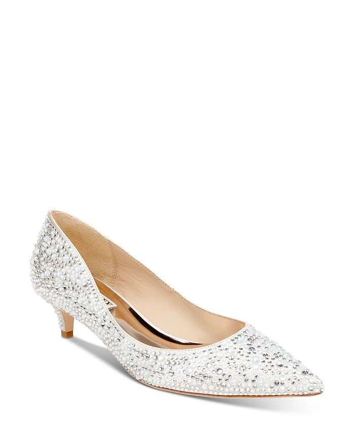 Badgley mischka kitten cheap heel shoes
