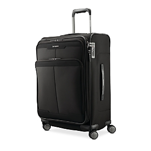 Samsonite Silhouette 17 Medium Expanable Spinner Suitcase In Black
