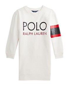 폴로 랄프로렌 Polo Ralph Lauren Girls Logo Long Sweatshirt - Little Kid, Big Kid,White